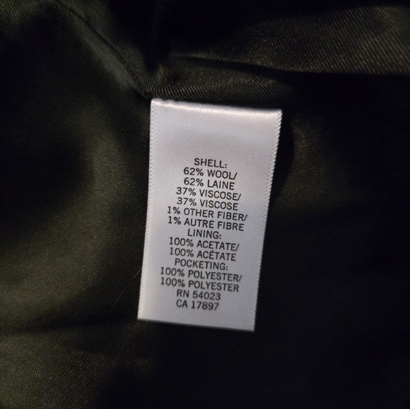 Banana Republic Gray Wool Blend Zip Up Collar Jacket Medium - Picture 7 of 12